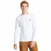 тениска,мъжки,тениски,timberland,dunstan,river,crew,slim,long,sleeve,t,shirt,white