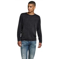 блуза,мъжки,пуловери,jack,&,jones,leo,knit,sweater,black,(caviar)