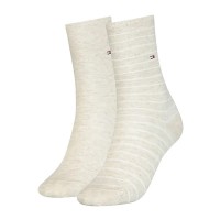 чорапи,дамски,чорапи,tommy,hilfiger,small,stripe,classic,socks,2,pairs,light,beige,melange,(beige)