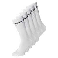 чорапи,мъжки,чорапи,jack,&,jones,basic,logo,tennis,socks,5,pairs,white,detail,white,(white)