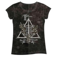 тениска,дамски,тениски,warner,bros,harry,potter,deathly,hallows,short,sleeve,t,shirt,black,(black)