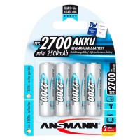 батерии,ansmann,1x4,2700,mignon,2500mah,aa,rechargeable,battery,silver