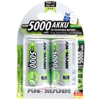 батерии,ansmann,1x2,maxe,nimh,rechargeable,mono,d,batteries,5000mah,silver,(silver)