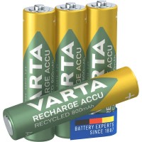 батерии,varta,1x4,recycled,aaa,micro,800mah,ni,mh,rechargeable,battery,green