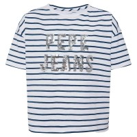тениска,детски,тениски,pepe,jeans,nieves,short,sleeve,t,shirt,white,blue,(ocean)