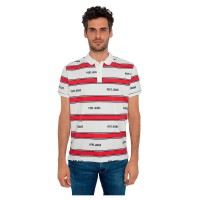 мъжки,блузи,с,яка,pepe,jeans,bart,short,sleeve,polo,red,white,(off,white)
