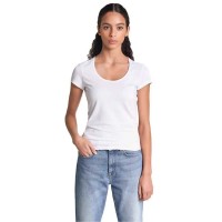 тениска,дамски,тениски,salsa,jeans,timeless,lyocell,short,sleeve,t,shirt,white