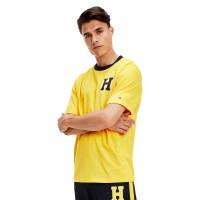 тениска,мъжки,пижами,tommy,jeans,crew,t,shirt,short,sleeve,pyjama,t,shirt,amber,glow,(yellow)