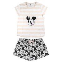 пижама,детски,пижами,disney,minnie,short,sleeve,pyjama,black,pink,(white)
