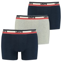 боксерки,мъжко,бельо,levi´s,®,logo,boxers,3,units,navy,grey,melange,(blue,black,grey)