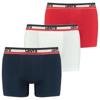 боксерки,мъжко,бельо,levi´s,®,logo,boxers,3,units,white,blue,red,(red,white,blue)