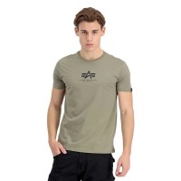 тениска,мъжки,тениски,alpha,industries,basic,ml,short,sleeve,t,shirt,olive,(green)