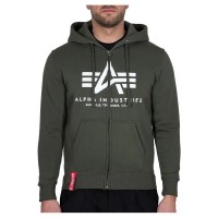 блуза,мъжки,пуловери,alpha,industries,basic,full,zip,sweatshirt,dark,olive,(green)