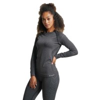 тениска,дамски,тениски,hummel,ci,seamless,long,sleeve,t,shirt,black,melange,(grey)