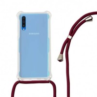 други,аксесоари,ksix,samsung,galaxy,a50,a30s,a50s,silicone,phone,case,garnet,(clear,red)