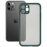 други,аксесоари,ksix,iphone,11,duo,soft,silicone,phone,case,clear,(green)