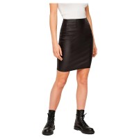 пола,дамски,поли,и,рокли,pieces,paro,high,waist,coated,skirt,black