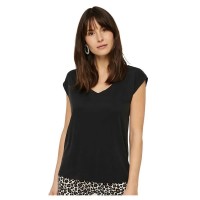 тениска,мъжки,тениски,дамски,тениски,pieces,kamala,short,sleeve,v,neck,t,shirt,black,(black)