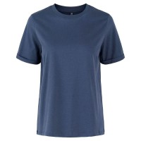 тениска,дамски,тениски,pieces,ria,fold,up,solid,short,sleeve,t,shirt,ombre,blue,(blue)