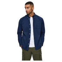 риза,с,дълъг,ръкав,мъжки,ризи,selected,regrick,oxford,flex,long,sleeve,shirt,moonlit,ocean,(blue)
