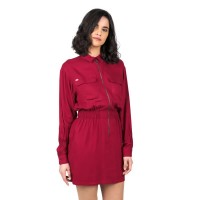 рокля,дамски,поли,и,рокли,oxbow,n2,dona,zipped,dress,red,(plum)