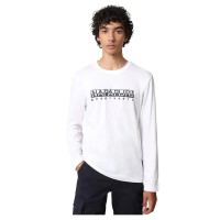тениска,мъжки,тениски,napapijri,serber,print,long,sleeve,t,shirt,white