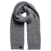 шал,ръкавици,шапки,и,шалове,superdry,cable,lux,scarf,grey,(soft,grey,marl)