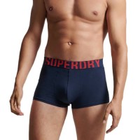 боксерки,мъжко,бельо,superdry,dual,logo,boxers,2,units,richest,navy,risk,red,(blue)