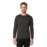 блуза,мъжки,пуловери,tom,tailor,basic,crew,sweater,black,grey,melange,(black)
