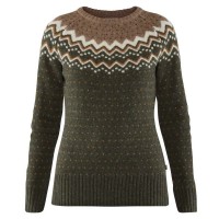 блуза,дамски,пуловери,дамски,плетени,дрехи,fjällräven,Övik,knit,sweater,green,(deep,forest)