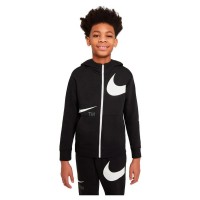 поларена,блуза,детски,блузи,nike,sportswear,swoosh,fleece,full,zip,sweatshirt,black