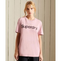 тениска,дамски,тениски,superdry,core,logo,short,sleeve,t,shirt,soft,pink,(grey)