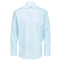 футболна,фланелка,мъжки,ризи,selected,ethan,cut,away,slim,long,sleeve,shirt,white,(light,blue)