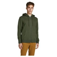 блуза,мъжки,пуловери,jack,&,jones,basic,full,zip,sweatshirt,forest,night,regular,fit,(green)