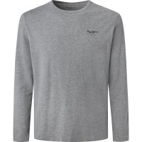 тениска,мъжки,тениски,pepe,jeans,original,basic,2,long,sleeve,t,shirt,grey,marlange,(grey)