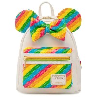 раница,раници,disney,loungefly,minnie,rainbow,backpack,26,cm,white