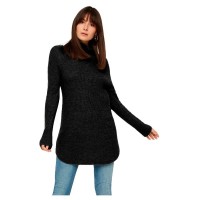 блуза,дамски,пуловери,дамски,плетени,дрехи,pieces,ellen,high,neck,sweater,black,(black)