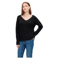 блуза,дамски,пуловери,дамски,плетени,дрехи,pieces,ellen,v,neck,sweater,black,(black)