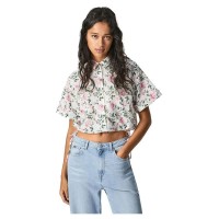 риза,с,къс,ръкав,дамски,ризи,мъжки,ризи,pepe,jeans,lavinia,short,sleeve,shirt,orange,(multi)