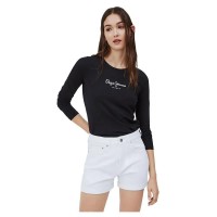 тениска,дамски,тениски,pepe,jeans,new,virginia,long,sleeve,t,shirt,black