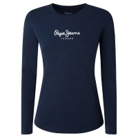 тениска,дамски,тениски,pepe,jeans,new,virginia,long,sleeve,t,shirt,navy,(blue)