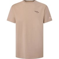 тениска,мъжки,тениски,pepe,jeans,original,basic,3n,short,sleeve,t,shirt,beige,(stowe)