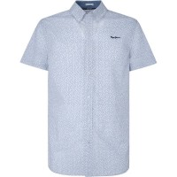 риза,с,къс,ръкав,мъжки,ризи,pepe,jeans,pharrell,short,sleeve,shirt,blue,(white)