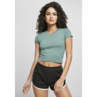 тениска,дамски,тениски,urban,classics,stretch,cropped,short,sleeve,t,shirt,green