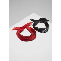 други,аксесоари,urban,classics,set,of,2,s,satin,bandana,black,red,(black)