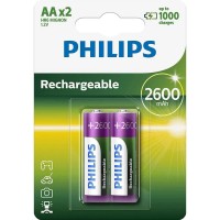 батерии,philips,rechargeable,batteries,r,6,pack,2,2600mah,black