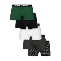 боксерки,мъжко,бельо,urban,classics,set,of,5,s,boxers,black,(black,white,green)