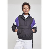 яке,дамски,якета,и,палта,urban,classics,3,tone,padded,jacket,black,violet,white,(black)