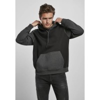 суичър,мъжки,пуловери,urban,classics,2,tone,fake,raglan,hoodie,black,(black,dark,brown)