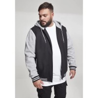 блуза,мъжки,пуловери,urban,classics,2,tone,zip,gt,sweatshirt,black,gray,(black)